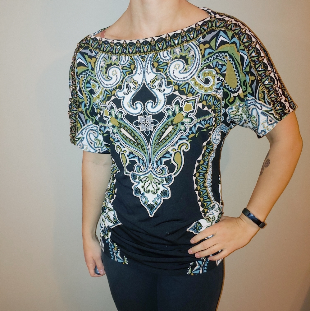 Dressbarn beaded blouse - Women's Small